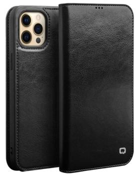 QIALINO - Echtes Leder iPhone 13 Pro Max - Schwarz